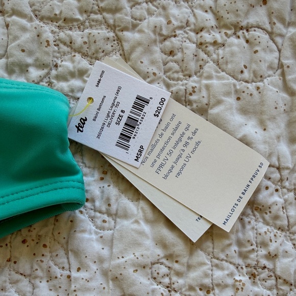 Tea Collection 1 Teal and 1 Coral Bikini Bottom - 2 Total - Picture 4 of 5